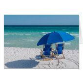 Destin Florida Stühle und Umbrella Grußkarte (Vorderseite (Horizontal))