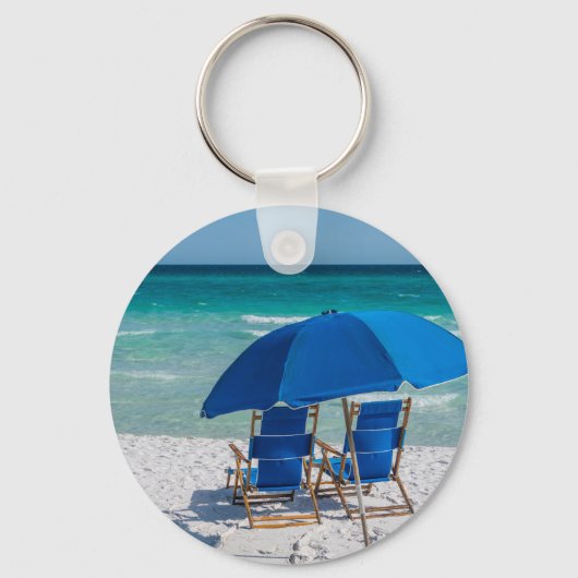 Destin Florida Stühle und Umbrella Key Chain Schlüsselanhänger (Vorderseite)