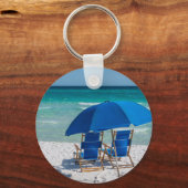 Destin Florida Stühle und Umbrella Key Chain Schlüsselanhänger (Vorderseite)