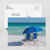 Destin Florida Stühle und Umbrettpostkarte Postkarte (Vorne/Hinten)