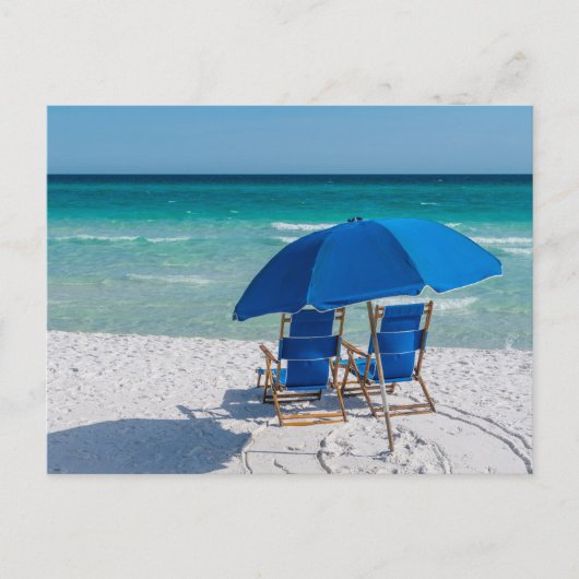 Destin Florida Stühle und Umbrettpostkarte Postkarte (Vorderseite)