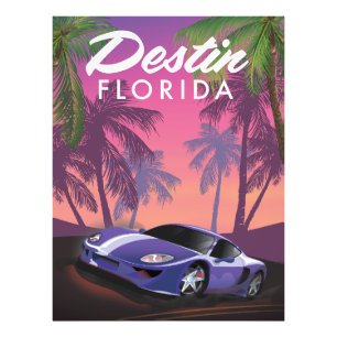 Destin Florida USA Sportwagen Poster. Fotodruck