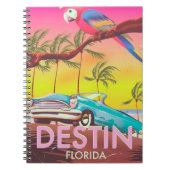 Destin Florida USA Vintage Reiseplakat. Notizblock (Vorderseite)