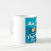 Destin Florida Vintage Reiseplakat. Kaffeetasse (Vorderseite Links)