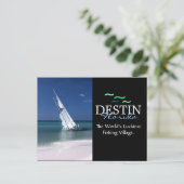 Destin Florida, World Luckiest Fishing Village Postkarte (Stehend Vorderseite)