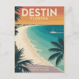 Destin Florida World's glücklichstes Fischerdorf Postkarte