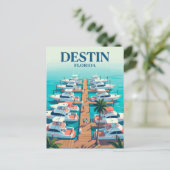 Destin Harbor Boardwalk USA Postkarte (Stehend Vorderseite)