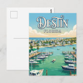 Destin Harbor Boardwalk USA Postkarte (Vorne/Hinten)