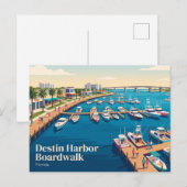 Destin Harbor Boardwalk USA Postkarte (Vorne/Hinten)