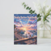 Destin Harbor Boardwalk USA Postkarte (Stehend Vorderseite)