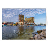 Destin Harbour Boardwalk Dankeschön Karte (Vorderseite (Horizontal))
