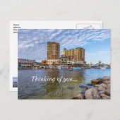 Destin Harbour Boardwalk Denken Sie an Postkarte (Vorne/Hinten)