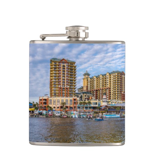 Destin Harbour Boardwalk Flask Flachmann (Vorderseite)