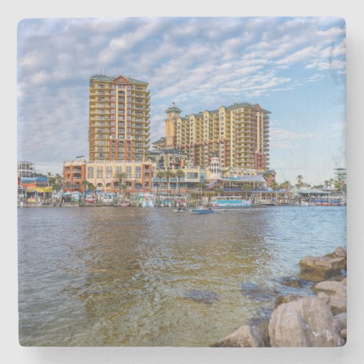 Destin Harbour Boardwalk Stone Untersetzer (Vorderseite)