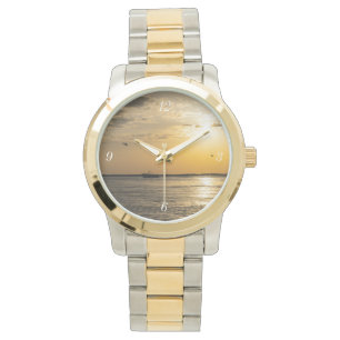 Destin-Sonnenuntergang und Helikopter beobachten Armbanduhr