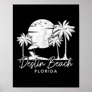 Destin Strand Florida Fl Vintage Sonnenuntergang S Poster