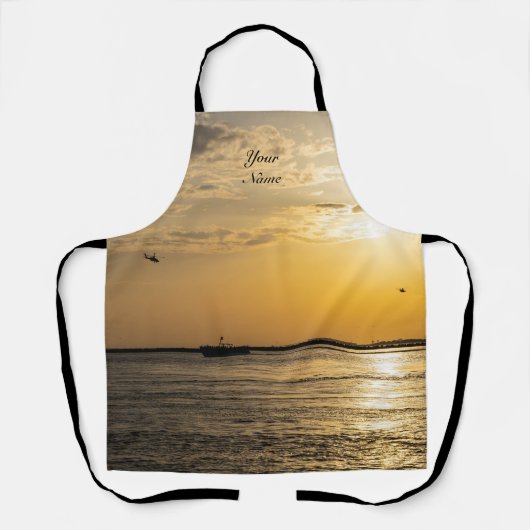 Destin Sunset And Helicopters Apron Schürze (Vorderseite)