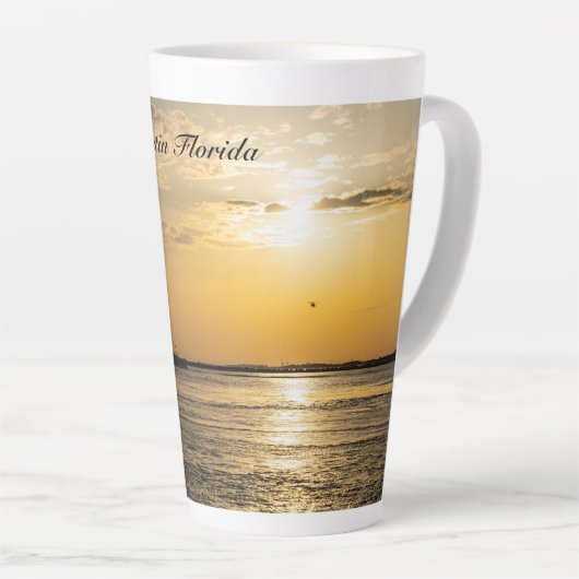 Destin Sunset And Helicopters Latte Mug Milchtasse (Rechte Ecke)