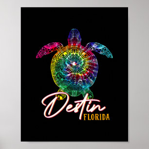 Destin Tie-Dye Meeresschildkröte Florida passende Poster