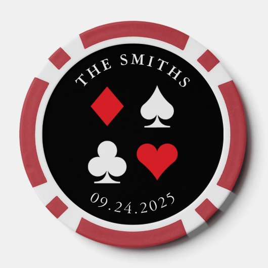 Destinate Personalisierte Gastgeschenk Hochzeit Ge Pokerchips (Rückseite)