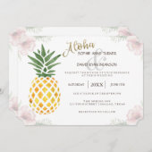 Destination Aloha Tropical Beach Wedding Einladung (Vorne/Hinten)