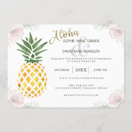 Destination Aloha Tropical Beach Wedding Einladung