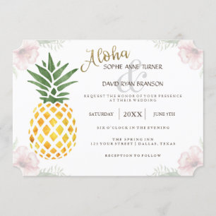 Destination Aloha Tropical Beach Wedding Einladung