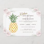 Destination Aloha Tropical Beach Wedding Einladung (Vorne/Hinten)