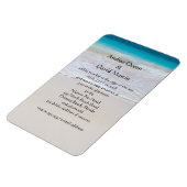 Destination Beach Wedding Custom Magnet Einladung (Linke Seite)