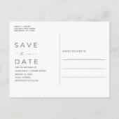 Destination Beach Wedding Foto Save the Date Ankündigungspostkarte (Rückseite)