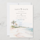Destination Beach Wedding Foto Save the Date Einladung (Vorderseite)