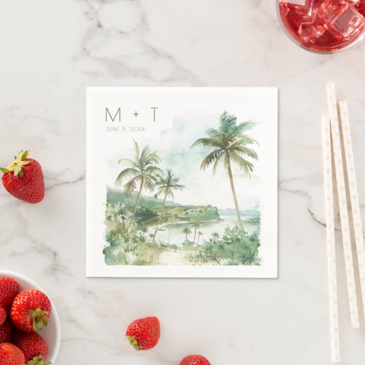 Destination Beach Wedding Reception  Serviette (Beispiel)