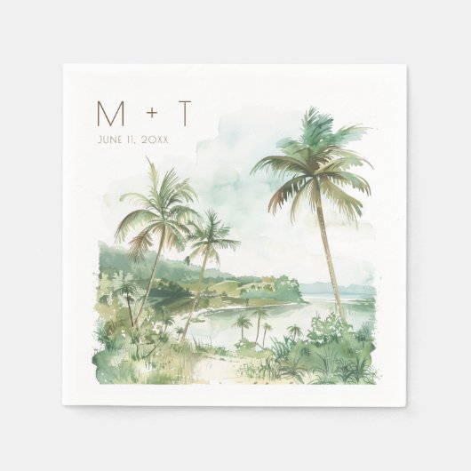 Destination Beach Wedding Reception  Serviette (Vorderseite)