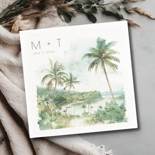 Destination Beach Wedding Reception  Serviette