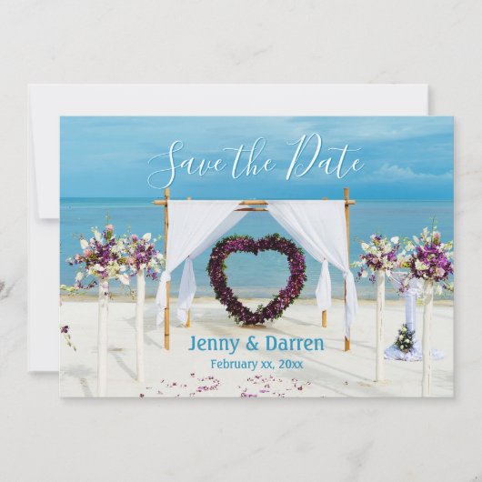 Destination Beach Wedding Save the Date (Vorderseite)