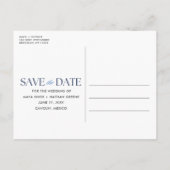Destination Beach Wedding Save the Date Ankündigungspostkarte (Rückseite)