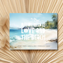 Destination Beach Wedding Save the Date