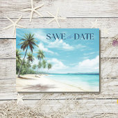 Destination Beach Wedding Save the Date Ankündigungspostkarte