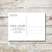 Destination Beach Wedding Save the Date Ankündigungspostkarte