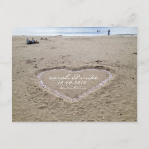 Destination Beach Wedding Save the Date Ankündigungspostkarte
