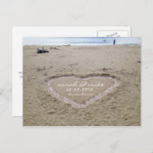 Destination Beach Wedding Save the Date Ankündigungspostkarte (Vorne/Hinten)