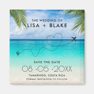 Destination Beach Wedding Save the Date Magnet