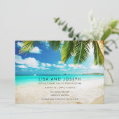 Destination Beach Wedding Simple Ankündigung (Stehend Vorderseite)