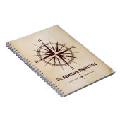 Destination Coordinates Compass | Travel Wedding Notizblock (Rechte Seite)