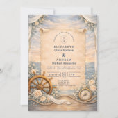 Destination Cruise Wedding Einladung (Vorderseite)