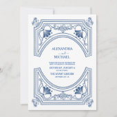 Destination Greece Santorini Wedding Einladung (Vorderseite)