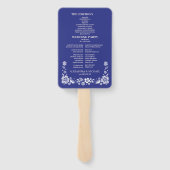 Destination Greece Santorini Wedding Fächer (Rückseite)