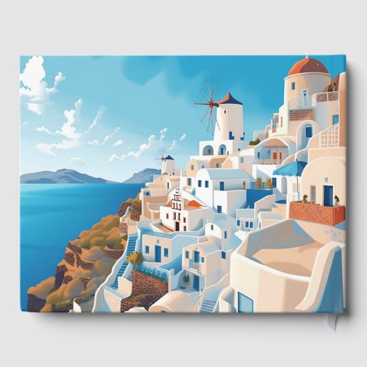 Destination Greece Santorini Wedding Gästebuch (Rückseite)