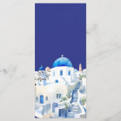 Destination Greece Santorini Wedding Menükarte (Rückseite)