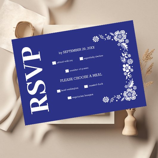 Destination Greece Santorini Wedding RSVP Karte